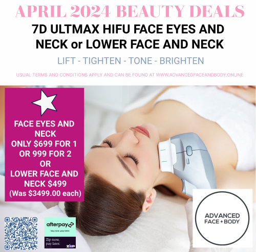 APRIL 24 - 'ULTMAX' 7D HIFU FACE EYES & NECK LIFT - THE ESSENTIAL NON SURGICAL FACELIFT FROM ONLY $499!