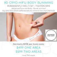 AUGUST 25 - 'CRYO-HIFU' BODY SLIMMING TREATMENT (Destroys Fat & Tightens Skin