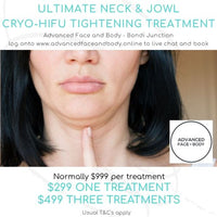 AUGUST 25 - THE ULTIMATE NECK & JOWL TREATMENT - RF TIGHTENING WITH CRYO-HIFU
