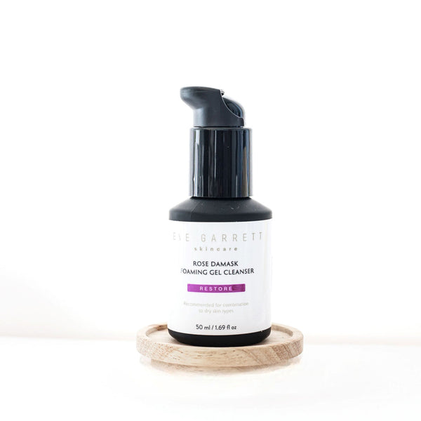 EVE GARRETT SKINCARE - ROSE DAMASK FOAMING GEL CLEANSER 50ml Pump Bottle