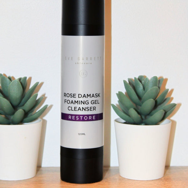 EVE GARRETT SKINCARE - ROSE DAMASK FOAMING GEL CLEANSER 120ml Pump Bottle LIMITED EDITION