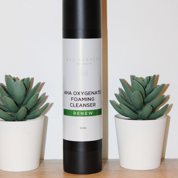 EVE GARRETT SKINCARE - AHA OXYGENATE FOAMING CLEANSER - 120ml Pump Bottle LIMITED EDITION